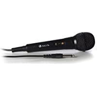 NGS MICROFONO Vocal Singer Fire - Ideal para Karaoke- Longitud DE Cable 3M - Jack 6-3 MM- ON-Off. Color Negro
